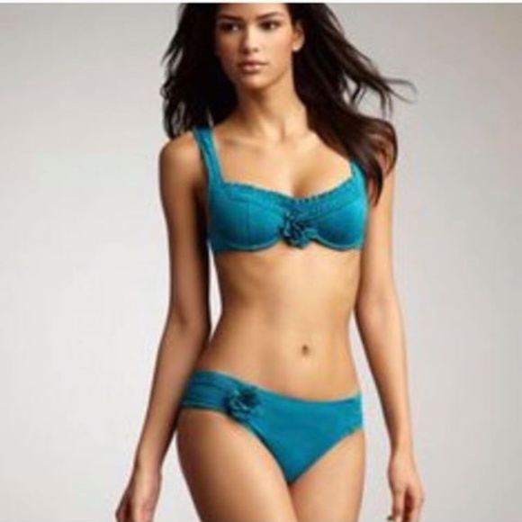 Betsey Johnson Other - Betsey Johnson French Pastry Teal Bikini